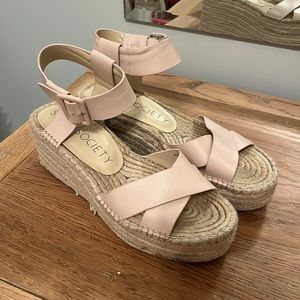 Blush espadrille sandals